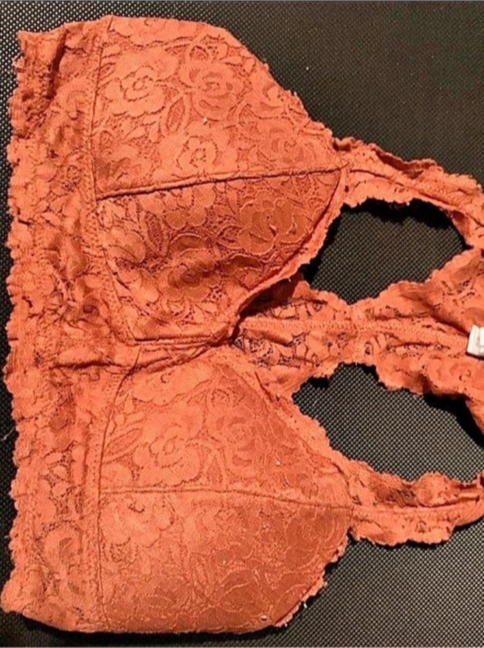 Free People Lace Floral Bralette in Orange Size Small